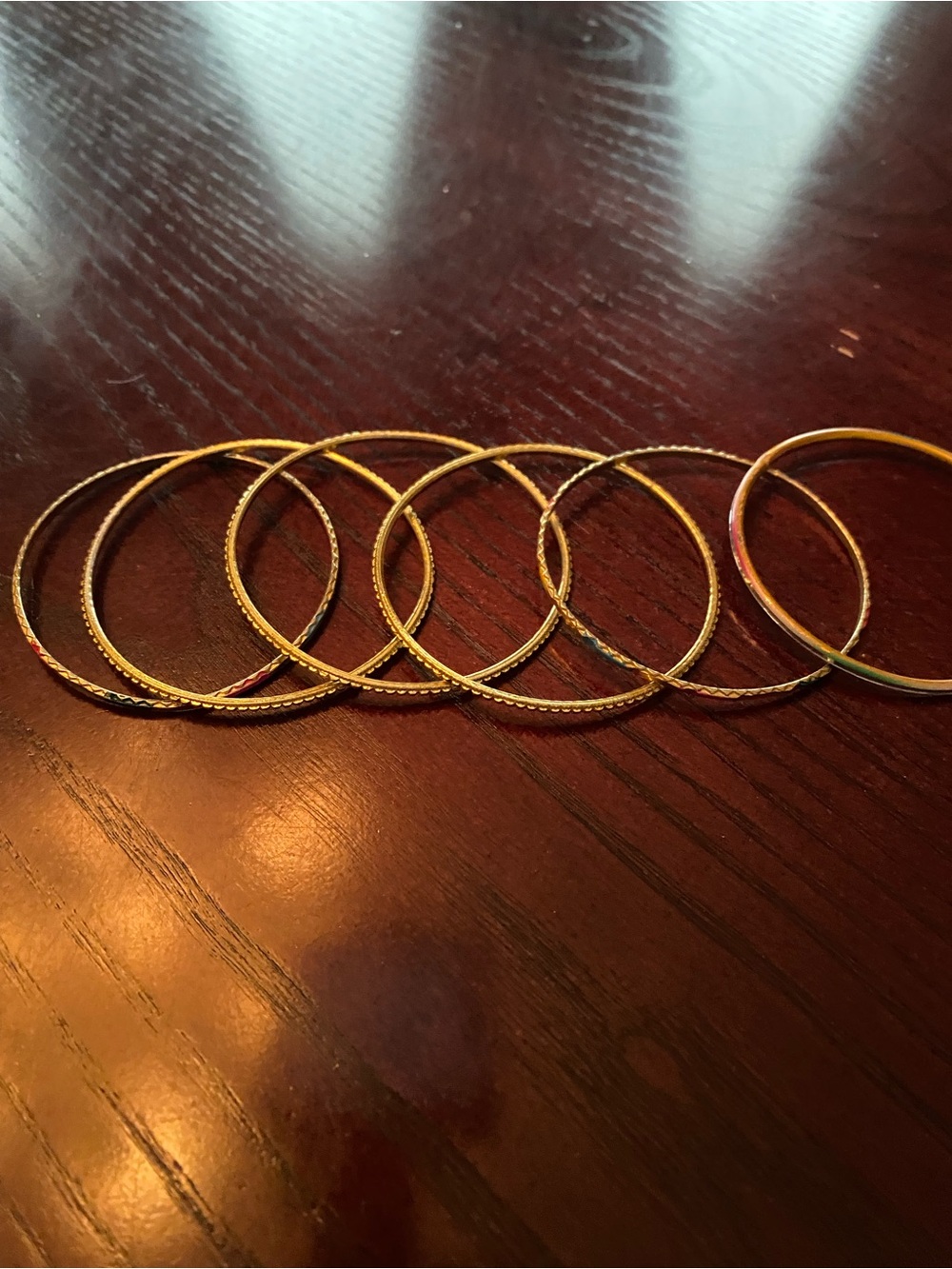 Gold-Tone Women's Stackable Bangle Bracelet Set